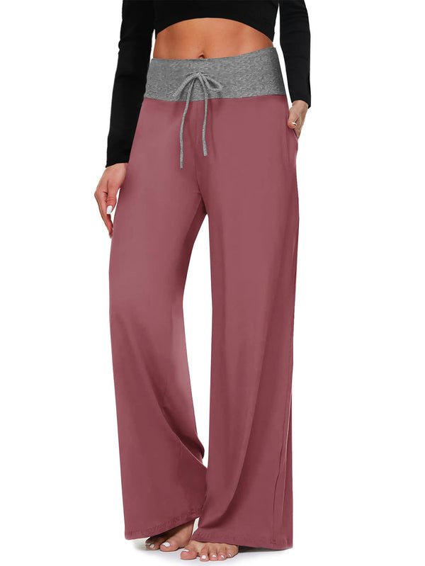 Women’s Cropped Wide-Leg Trousers – Bold Crimson, Minimal & Functional
