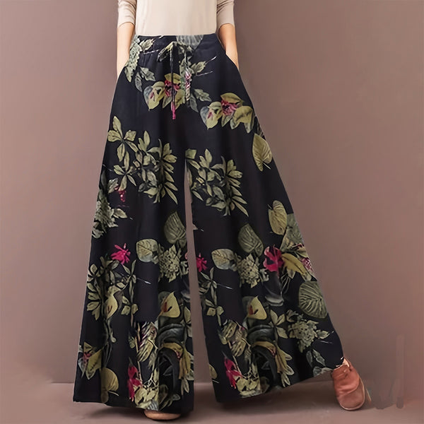 BotaniCurve™ Wide-Leg Pants – Plus Size Tie-Waist